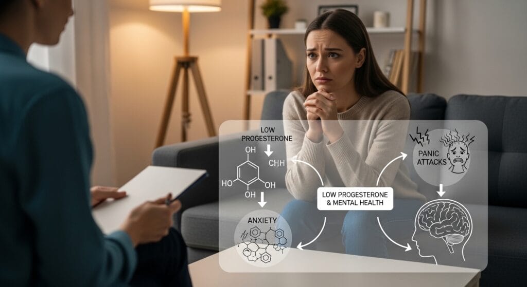 Can low progesterone cause anxiety and panic attacks