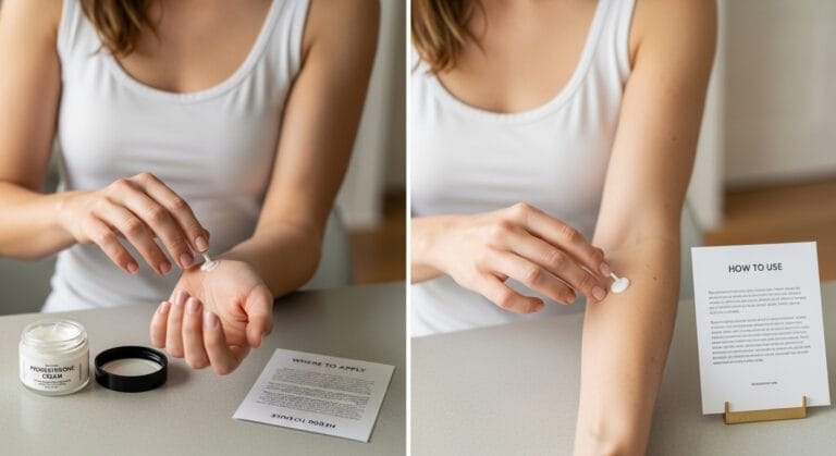 Progesterone Cream Where to Apply + How to Use