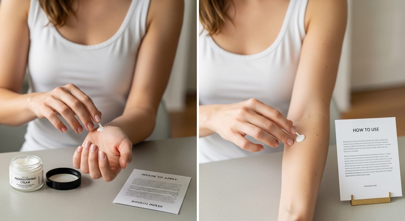 Progesterone Cream Where to Apply + How to Use